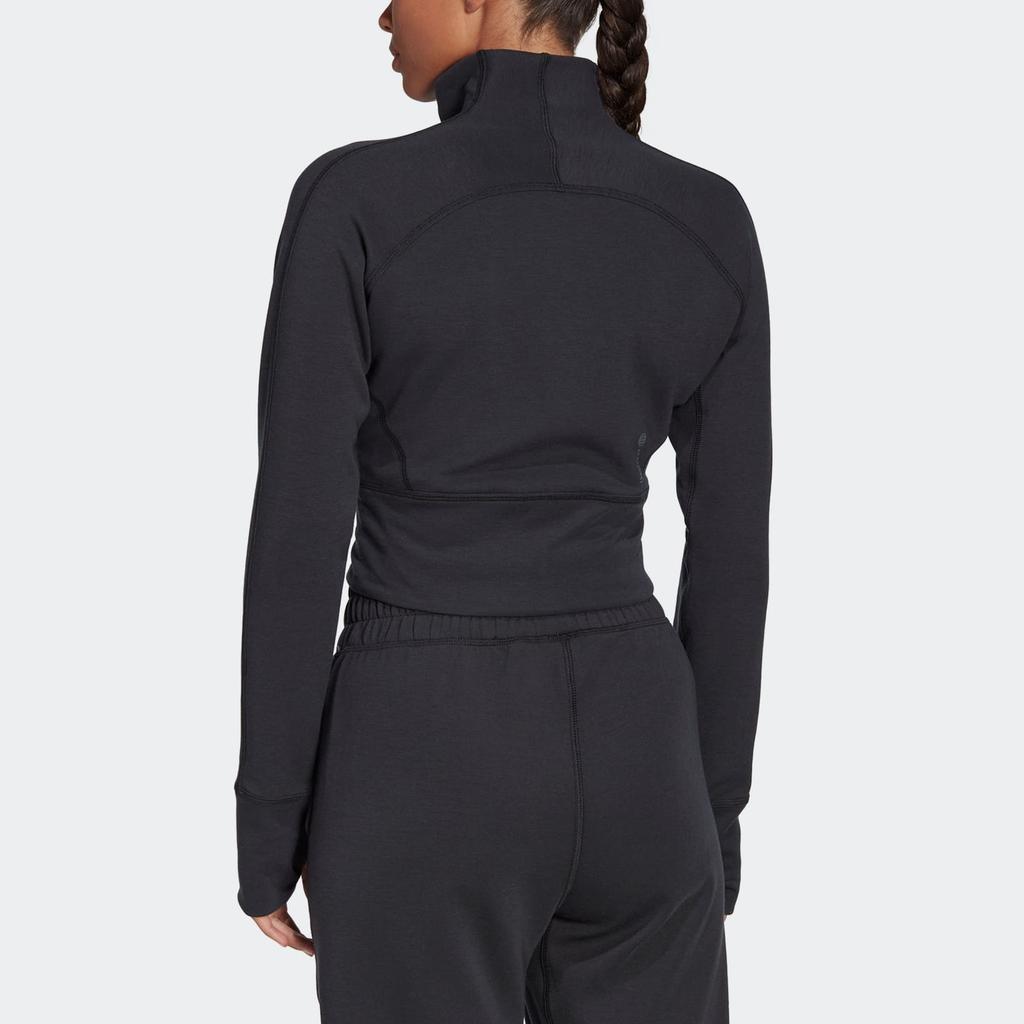 Adidas W Stu Tracktop Solid Color Zip Collar Jacket Women Jacket Black HD8944