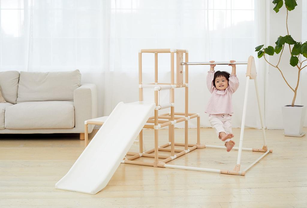 Nonaka Seisakusho CATCH Me Folding Long Slope Kids Park SP Natural (Jungle Gym, Slide, Swing, Horizontal Bar)