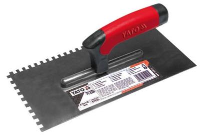 Stainless Steel Plastering Trowel 260x130 Mm, Notched 10x10 Mm YT-5204 YATO
