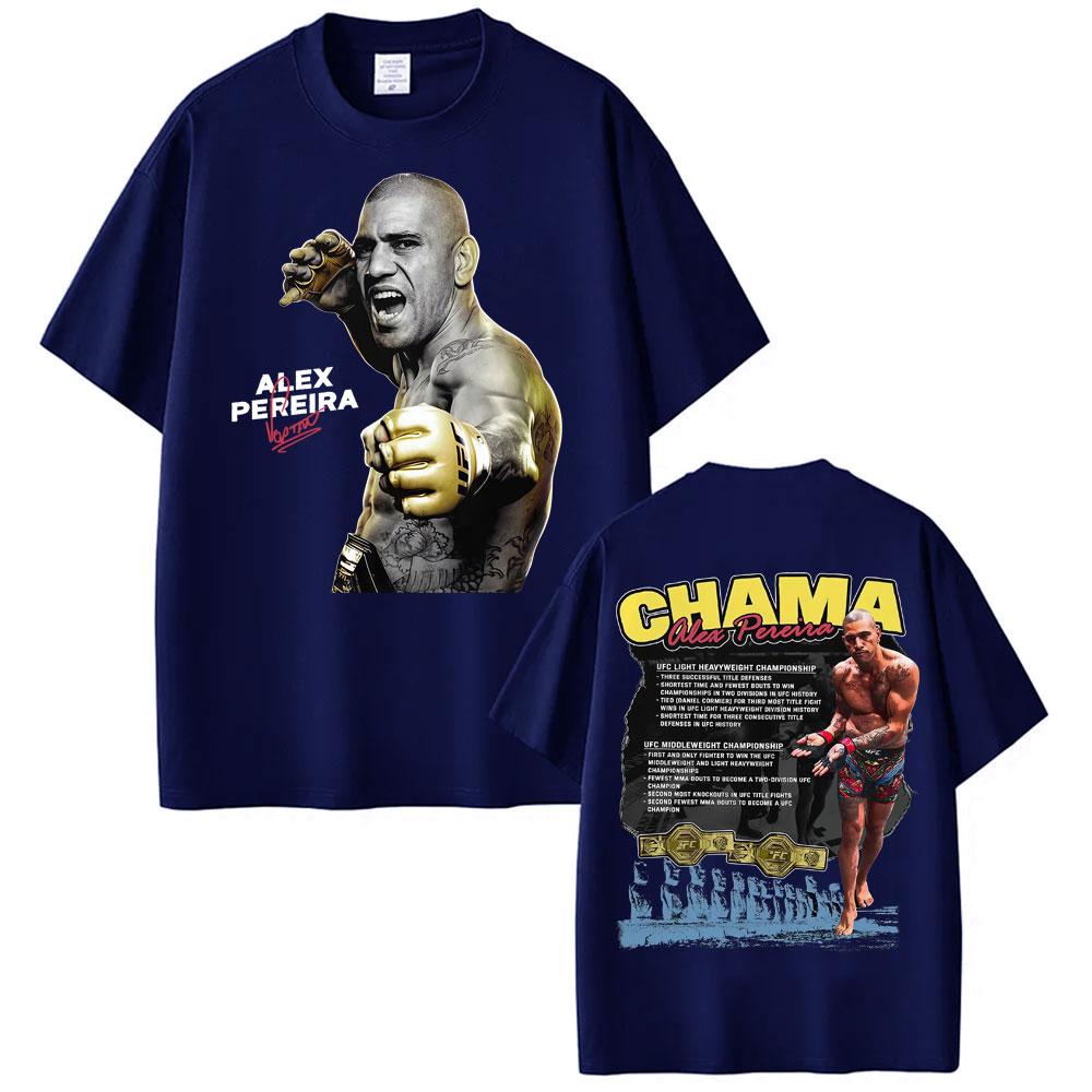 Tricouri cu Imprimeu Față-Verso Limitat Chama Alex Pereira Unisex Femei Harajuku Estetică Violență Tricouri Goticice Tricou 100% Bumbac
