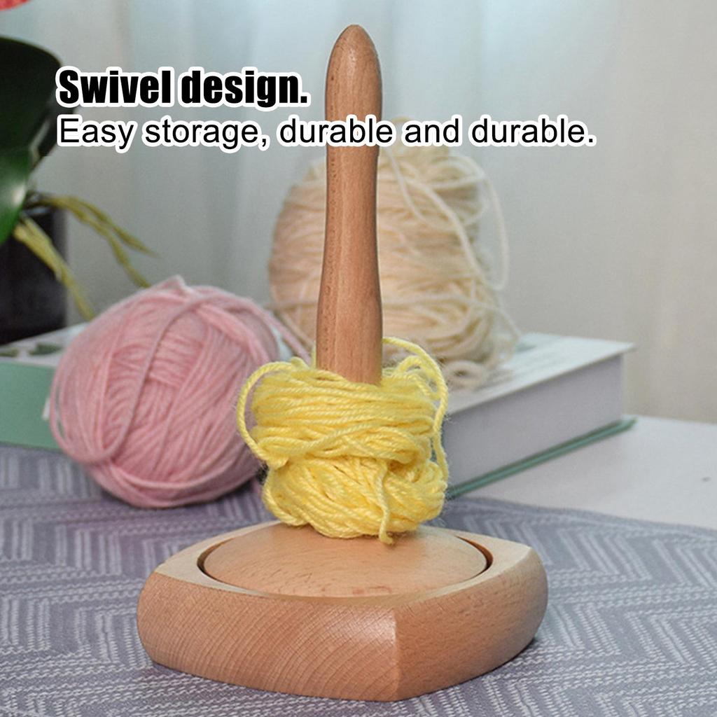 Yarn Holder Weaving Spinner Tool Portable Wooden Yarn Holder for Winding Home Studio Workplace Weaving Hobby Handcrafting