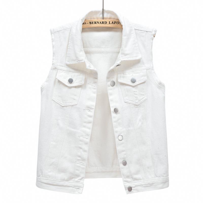 

Жіночий рожевий джинсовий жилет з бахромою - Багатоколірний, Приталений крій, Без рукавів, Рваний дизайн для весни/літа 3XL