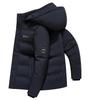 Men's Mid-Age Hooded Plus Size Winter Puffer Jacket - Casual Thick Warm Cotton Coat