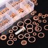 100 Stück Kupfer-Unterlegscheibe Dichtring Flachring Dichtung Sortiment-Kit M4 M5 M6 M8 M10 M12 M14 für Ölablassschrauben
