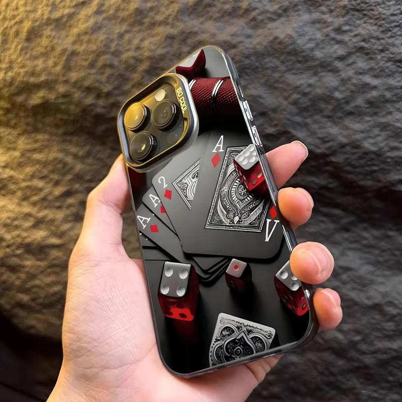 Poker Phone Case for Samsung Galaxy A73 A56 A55 A36 A35 A26 A25 A15 5G A24 A23 A22 A52 A71 A72 4G Matte Cover