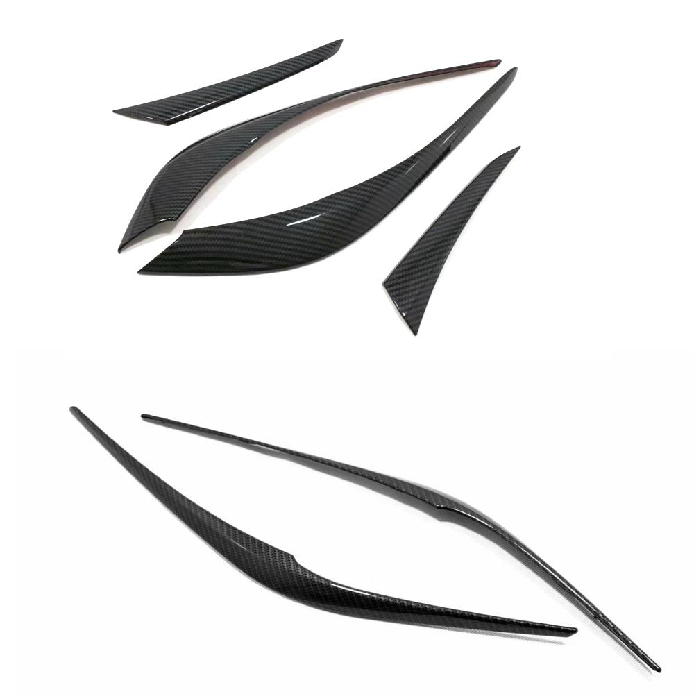 For Mazda CX5 CX-5 KF 2017 2018 ABS Front Headlight Lamp Eyelid Cover Strips Rear Light Eyebrow Trims Car Sticker
