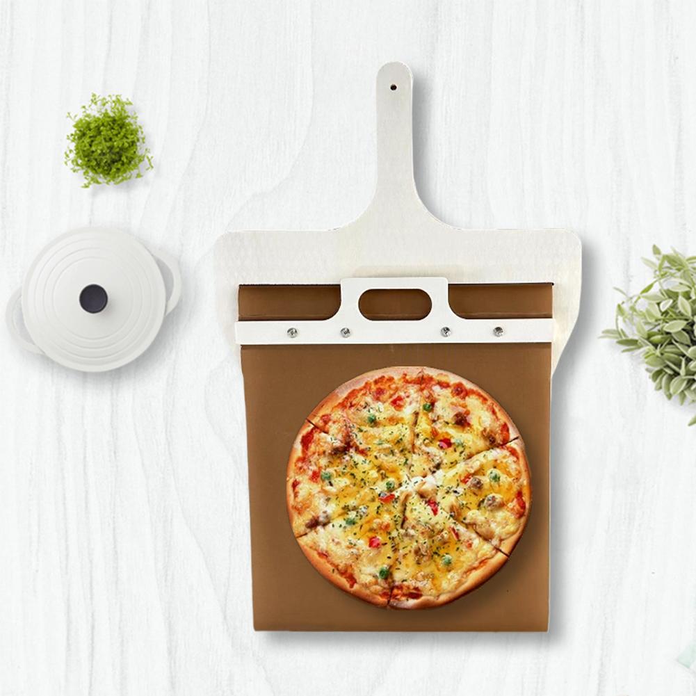Wooden Sliding Pizza Peel Shovel with Handle Pizza Spatula Paddle Perfectly Transfers Pizza Peels Baking Tool Kitchen Gadgets