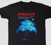Fright Night 1985 Horrorfilm Unisex Zwart T-shirt Maat S-5XL