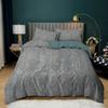 Simple Retro Printing Three-Piece Yama Dark Beast Kit Quilt Cover Bedding