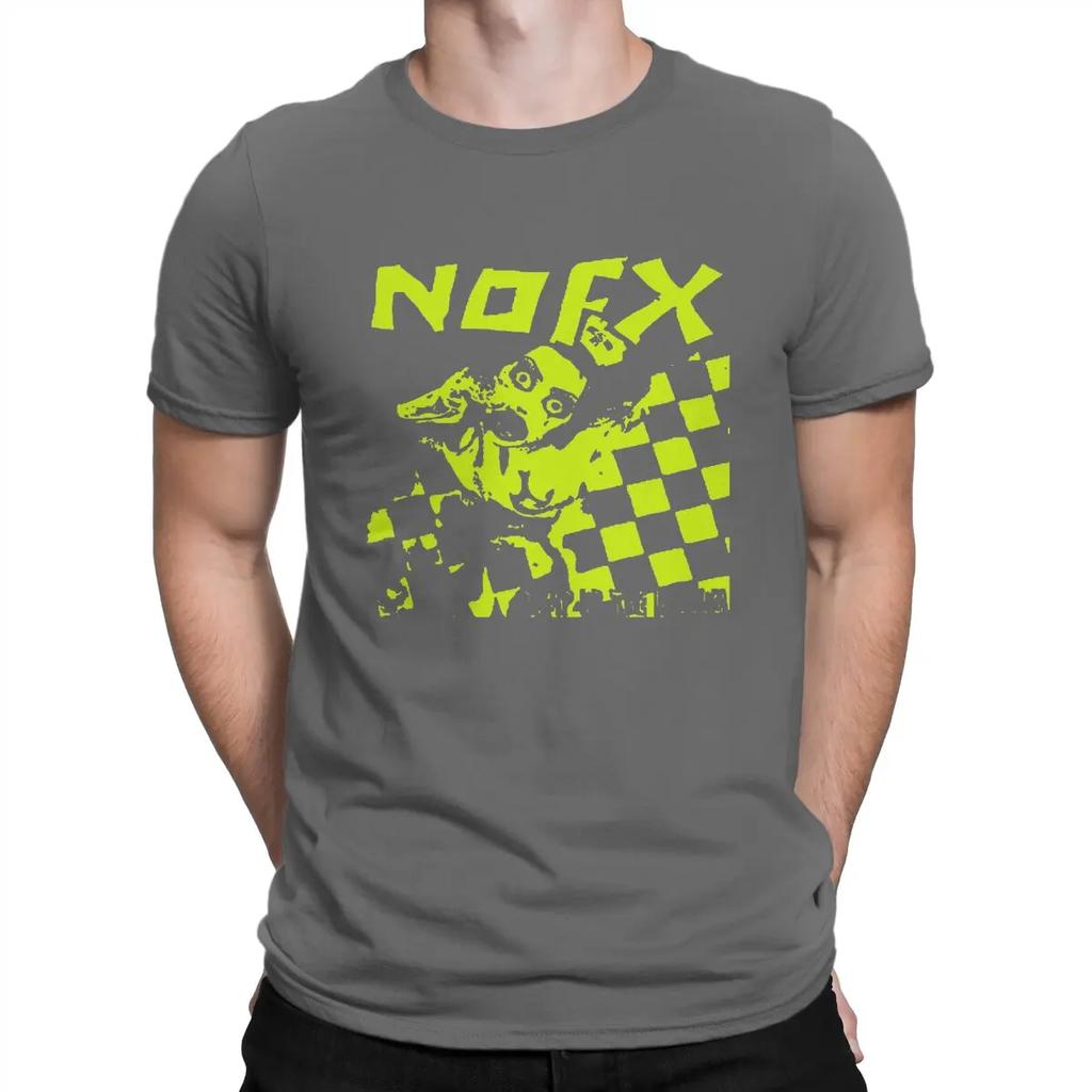 Pump Up T-Shirt Men N-Nofx Creative 100% Cotton Tees Crew Neck Short Sleeve T Shirts Printed Tops