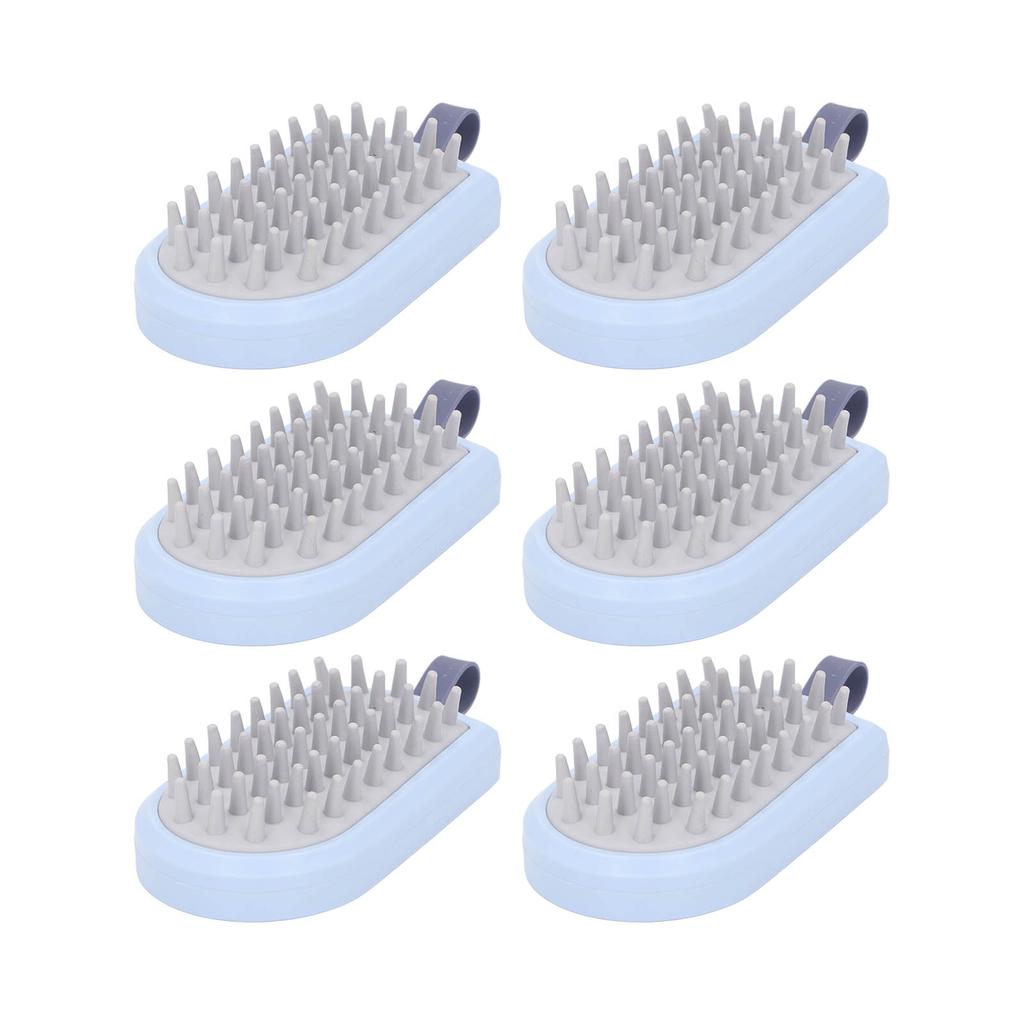 6Pcs Scalp Brush ABS Silicone Ergonomic Anti Slip Handle Light Head Massage Scalp Massager for Men Women Shampoo
