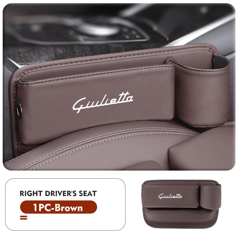 XJCF8 Car Seat Gap Storage Box Cup Holder Phone Organizer Accessories For Alfa Romeo Giulietta GT 159 147 156 Mito Brera Giulia Spider