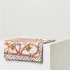 Silk Pink Chain Pattern Square Scarf Dcsc1f142