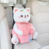 24x31cm Tissue Box For Car 2 In1 Cat Storage Organizer Cartoon Cute Car Trash Can Storage Box Universal Car Storage Organization