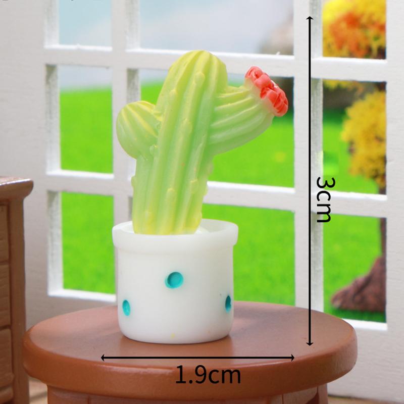 Simulation Cactus Succulent Potted Plant Micro Landscape Figurine Miniature Mini Ornaments Diy Home Desktop Decorations Crafts