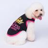 Puppy Clothes Round Neck Letter Printed Fashion Outfit Pet Vest Dog Sleeveless Clothes Cat Costume