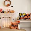 Halloween Embroidery Pillowcase Home Holiday Decoration Sofa Pillow Cover Living Room Plush Orange Cushion Covers 45x45
