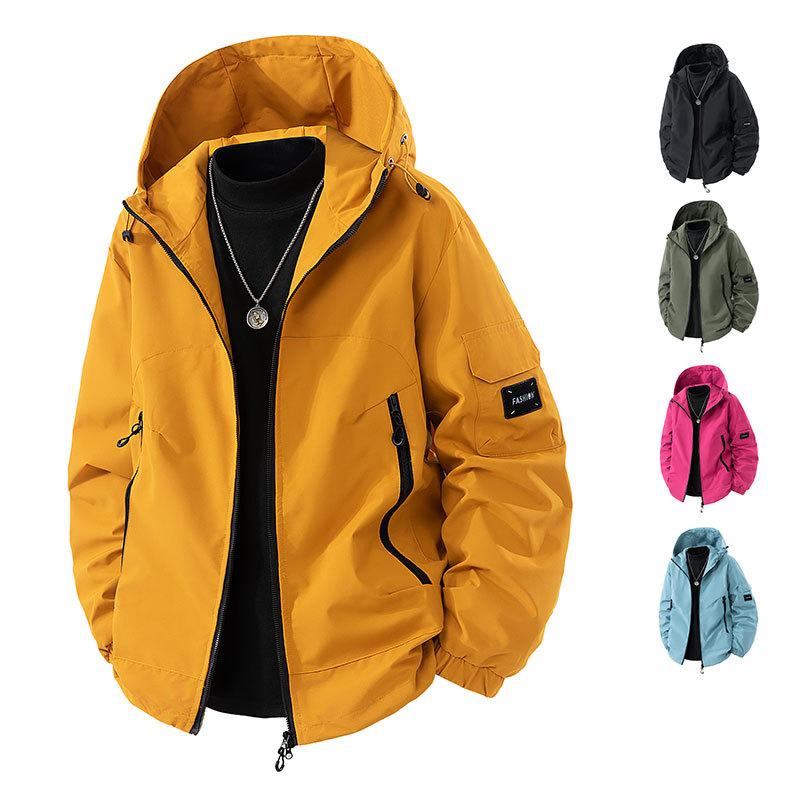 

Весенняя ветрозащитная куртка с капюшоном, Рабочая одежда для занятий спортом на открытом воздухе, Американский альпинистский костюм, Тонкая куртка S
