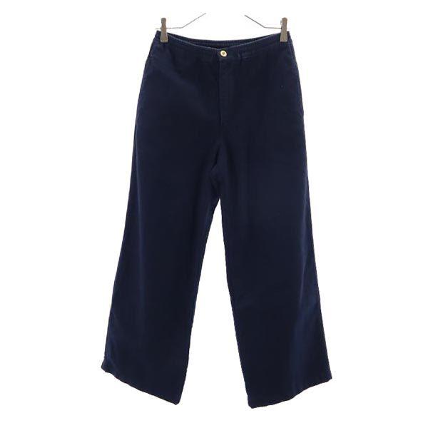 HUNTING WORLD Made In Italy Wide Pants 40 Navy Waist Rubber Women Used