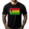 Cool Peace Love Reggae Saying Rastafari Reggaeton Music Plain T Shirts Wholesale Breathable Anime Casual
