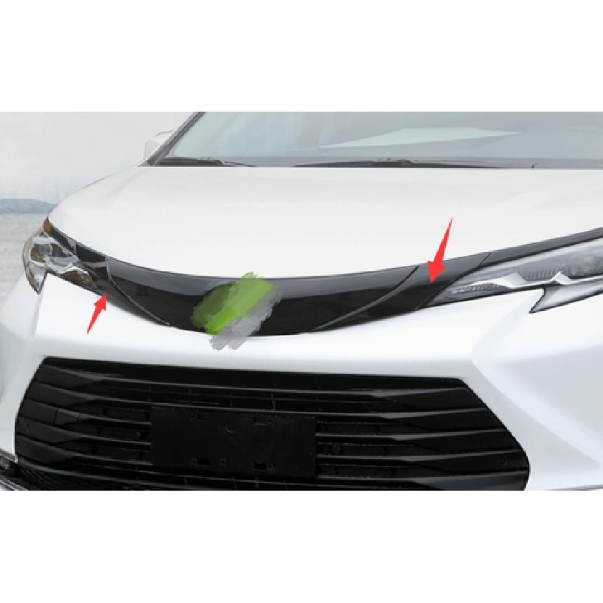 Накладка на боковые передние решетки  Для - Toyota Sienna ABS Черный 2 шт.