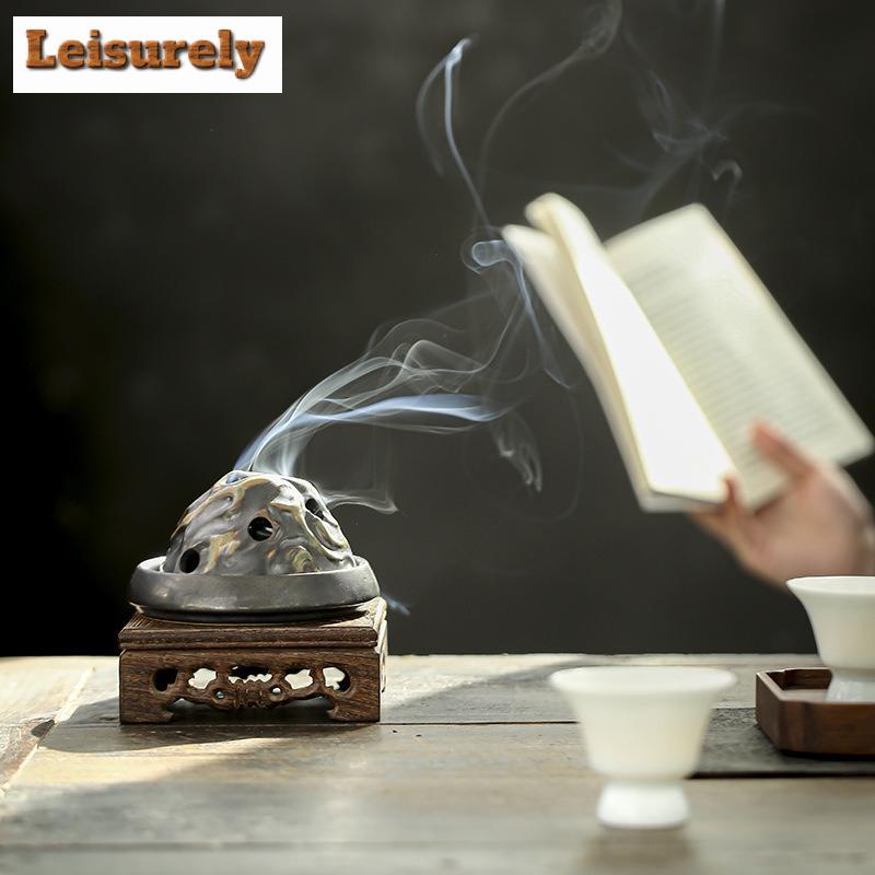 Antiker Celadon Berg Räuchergefäß im chinesischen Stil Räucherwasserfall Räucherstäbchenhalter Meditationsgefäß Tee-Set Handwerk