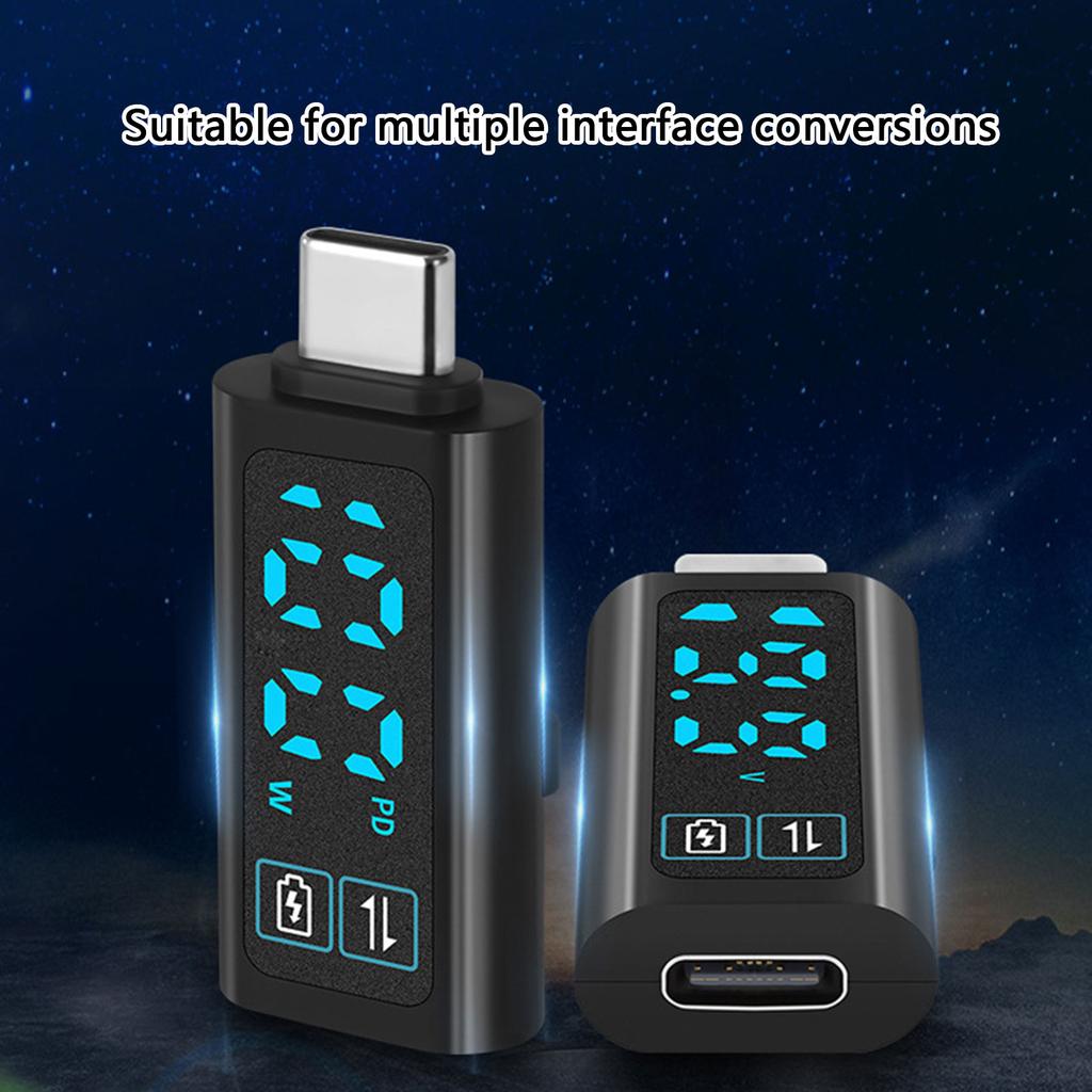 Type C Adapter USB C To USB C Adapter PD100W Fast Charger For Quick Charge And Data Transfer Real Time Power Monitoring
