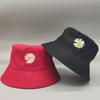 Nuovo Cappello da Pescatore Unisex Harajuku a Doppia Faccia Cappello da Pesca Outdoor Cappello da Pesca da Donna Protezione Solare Ricamo Margherita Cappello da Pescatore