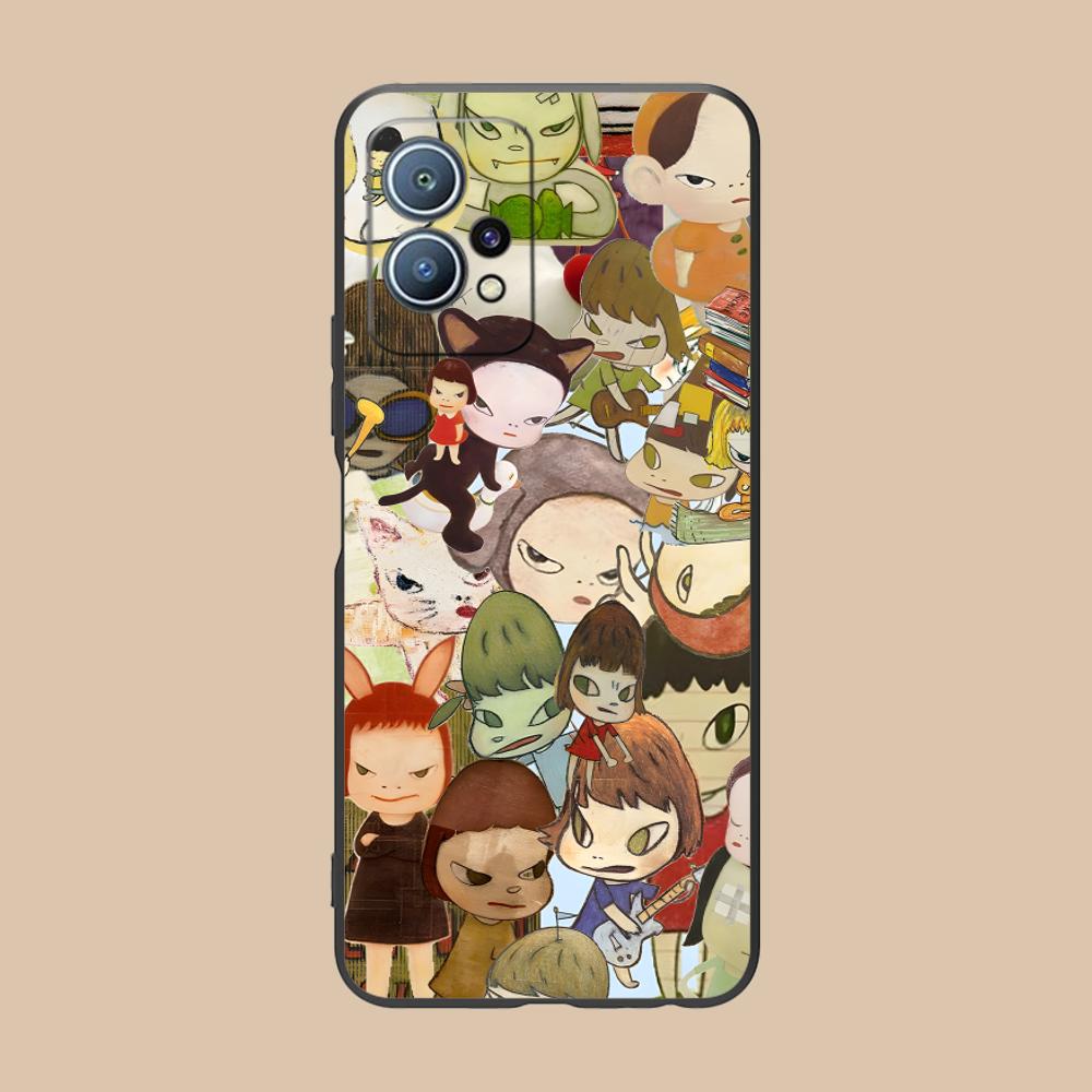 Anime Yoshitomo Nara Phone Case for Huawei P60 P50 P40 P30 P20 P10 P9 P8 Pro Lite Plus Colorful Printing Cover Smartphone Luxury