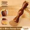 Sandalwood Air-Cushion Meridian Massage Brush for Abdominal and Liver Stimulation