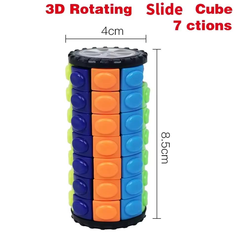 7 Layers 3D Corn Cube Tower Mathematical Wheel Arithmetic Tools Stress Relief Decompression DIY Cylindrical Puzzle Toy