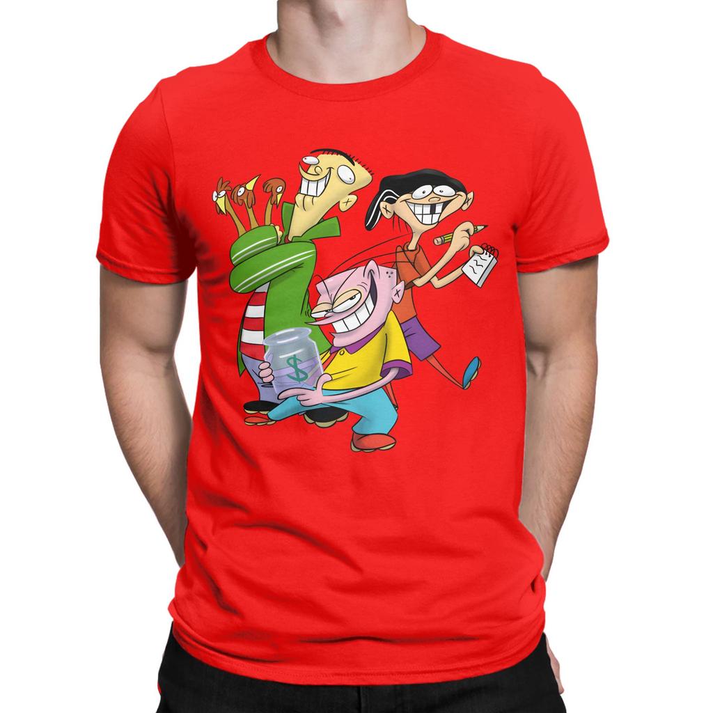 Unisex Ededd N Eddy Cartoon Retro Lustige Turm T-Shirts Baumwollkleidung Lustige Kurzarm Rundhals-T-Shirts Klassische T-Shirts