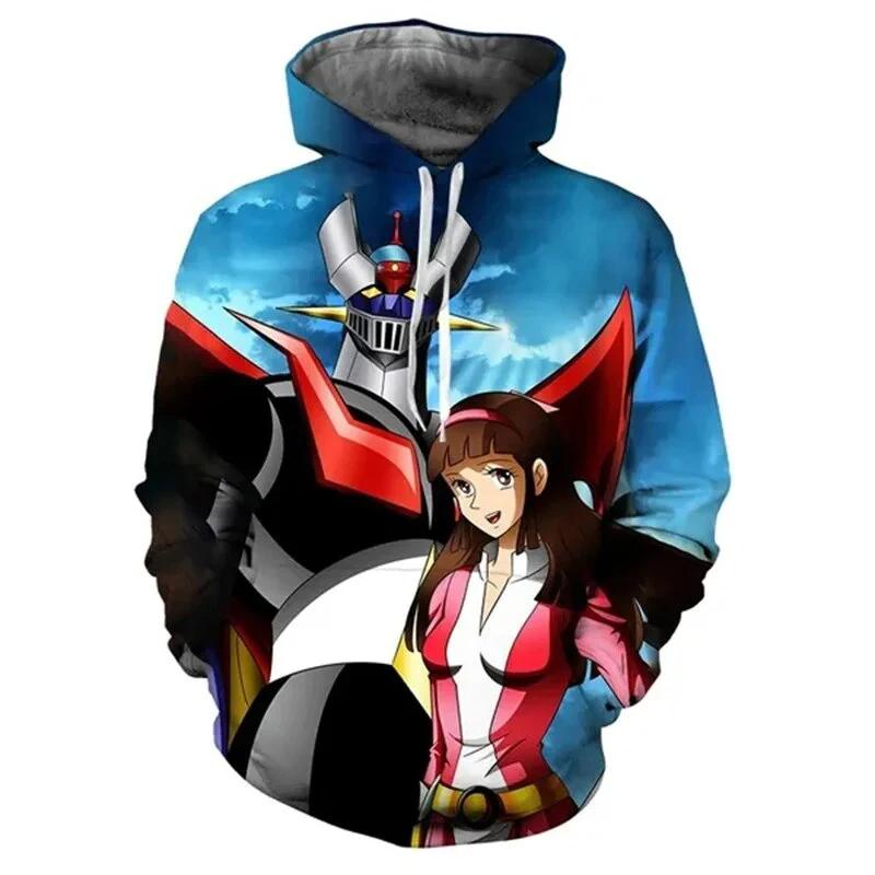 Anime Mazinger Z Hoodies 3D Print Hoodie Men/women Long Sleeve Fashion Hooded Men Fashion Kids Hoodie Y2K Unisex Clothing