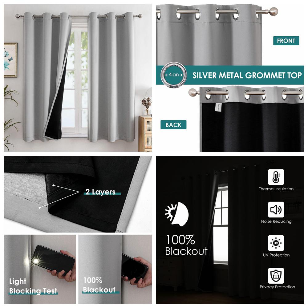 2pcs/set Horror Halloween Window Curtain Night Gate Skeleton Home Bedroom Living Room Decor Blackout Polyester Fabric Curtains