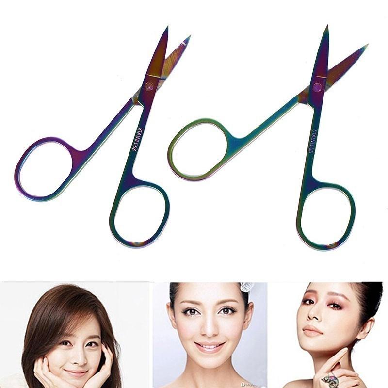 Hot Rainbow Schaar Wenkbrauw Manicure Kleurrijke Cutter Nail Make Tool Vrouw Lady DIY Mankeup Mode Apparatuur