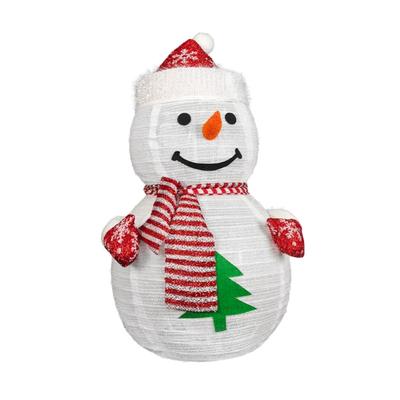 Durable LED Illuminated Snowman Elegant LED Light Snowman Ornament Christmas Accessory for Family Gatherings
