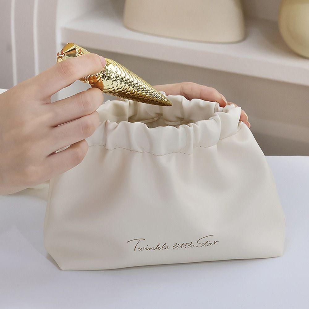 PU Leather Coin Purse Self-closing Lipstick Cosmetic Bag Travel Accessories Shrapnel Bag