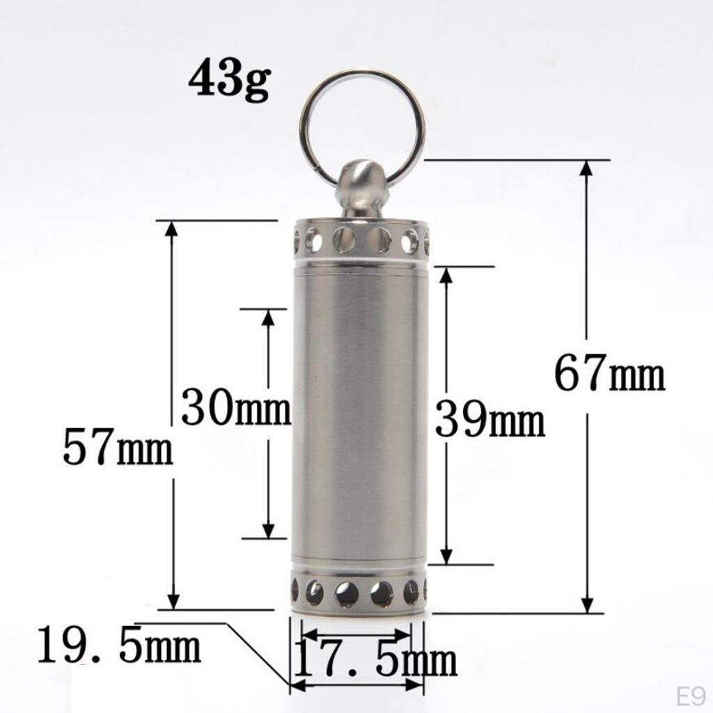 Case, Metal Waterproof Container with Keychain - Compact & Portable Select Sizes