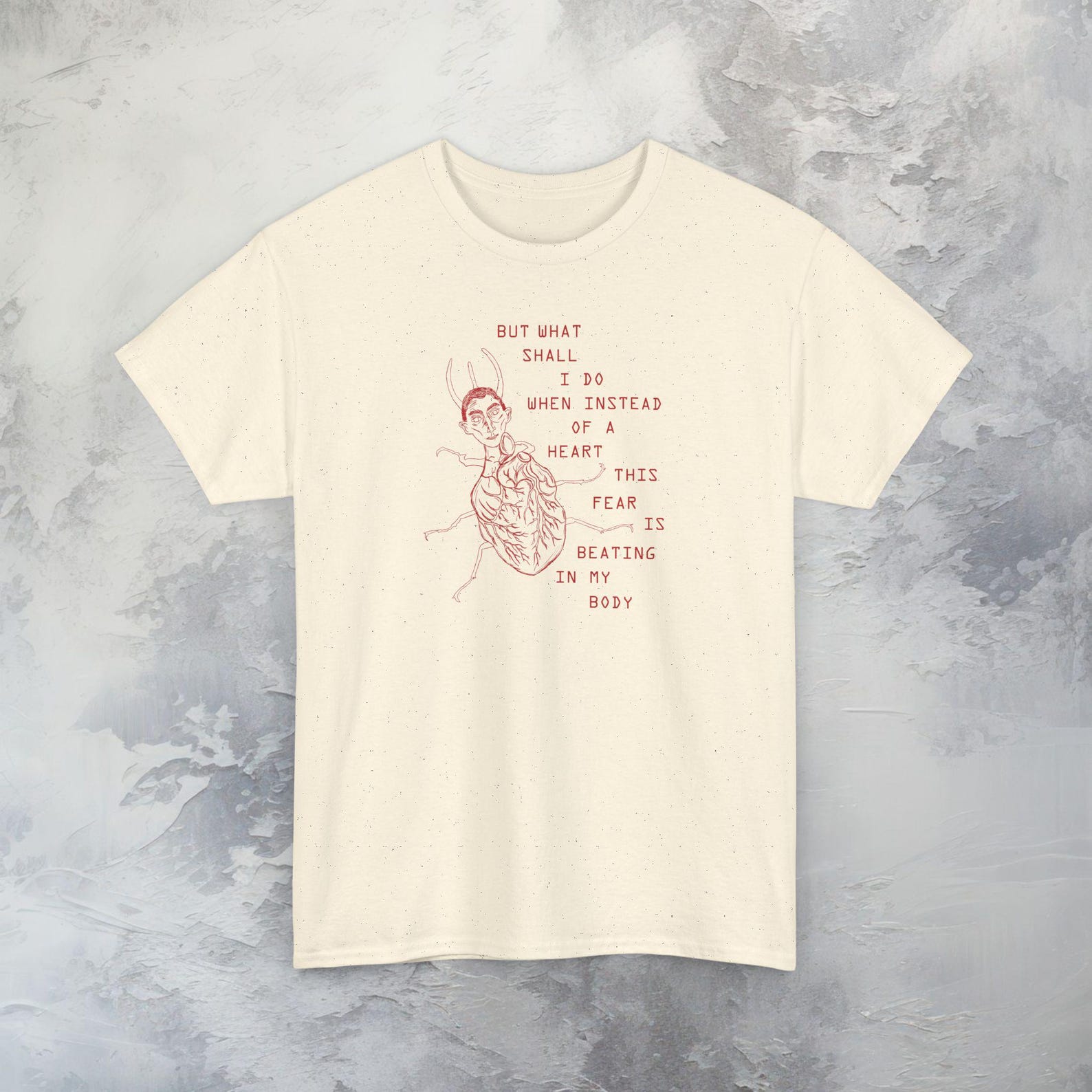 Kafka Metamorphosis T-Shirt | Existential Literature Graphic Tee M