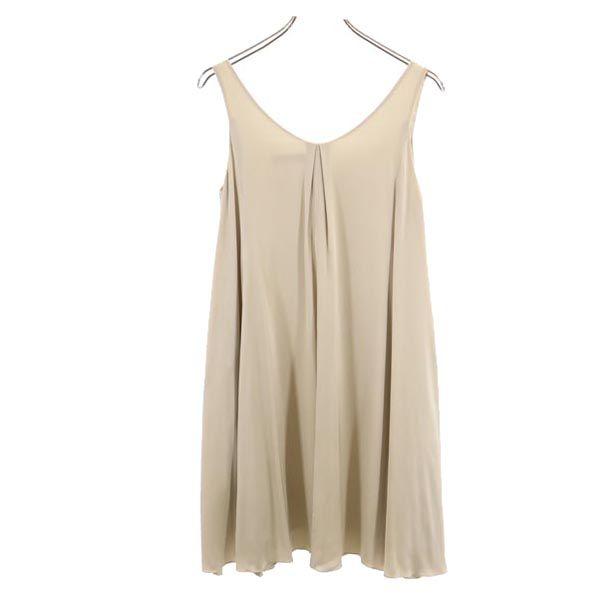 FOXEY Silk Blend No sleeve one piece 38 beige Women Used