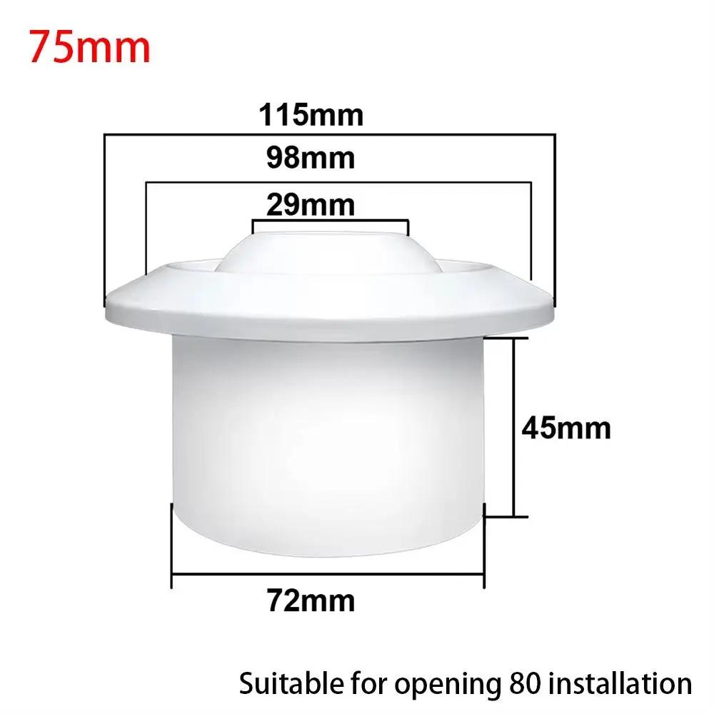 

1Pcs Circular Air System Outlet Valve Adjustable White Spherical Nozzle Air Vent ABS 75/100/150/200mm Central Ventilation Outlet