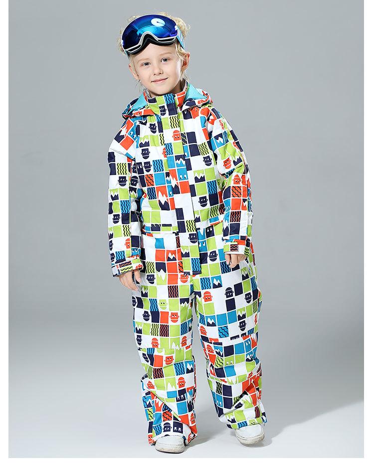 Combinaison de Ski MUTUSNOW pour Enfants - Combinaison de Neige Chaude Une Pièce pour Garçons/Filles