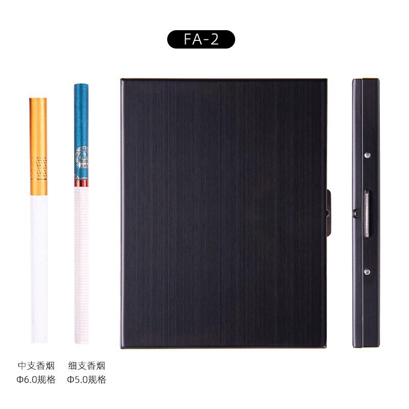 Men Business Metal stainless iron Cigarette holder Box 9 pack Creative anti Pressure Moisture proof Portable Cigarette case Gift
