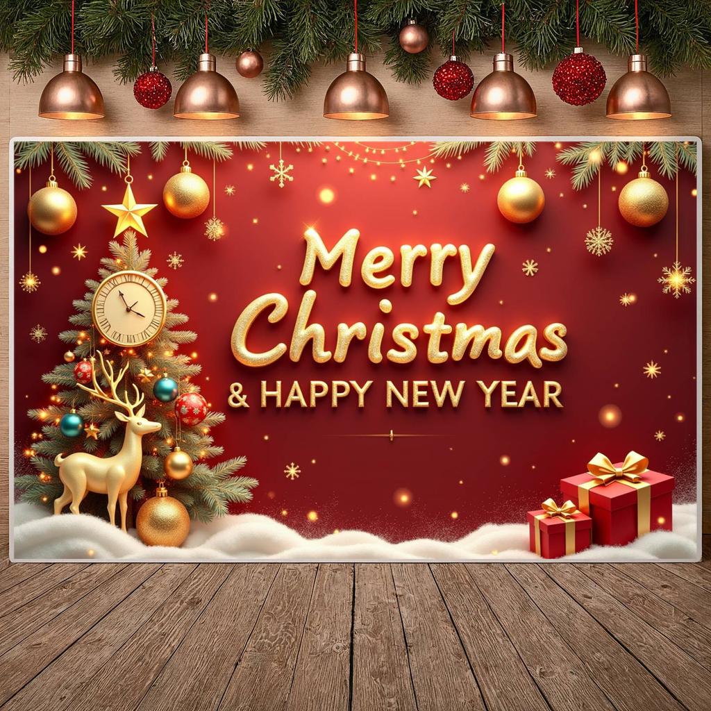 Holiday Event Display Christmas Tree New Year Display Happy New Year Background Winter Scene Christmas Banner For New Year Home