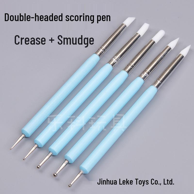 

Set of 5 Double-Ended Silicone Tip Rhinestone Nail Art and Clay Carving Tools
