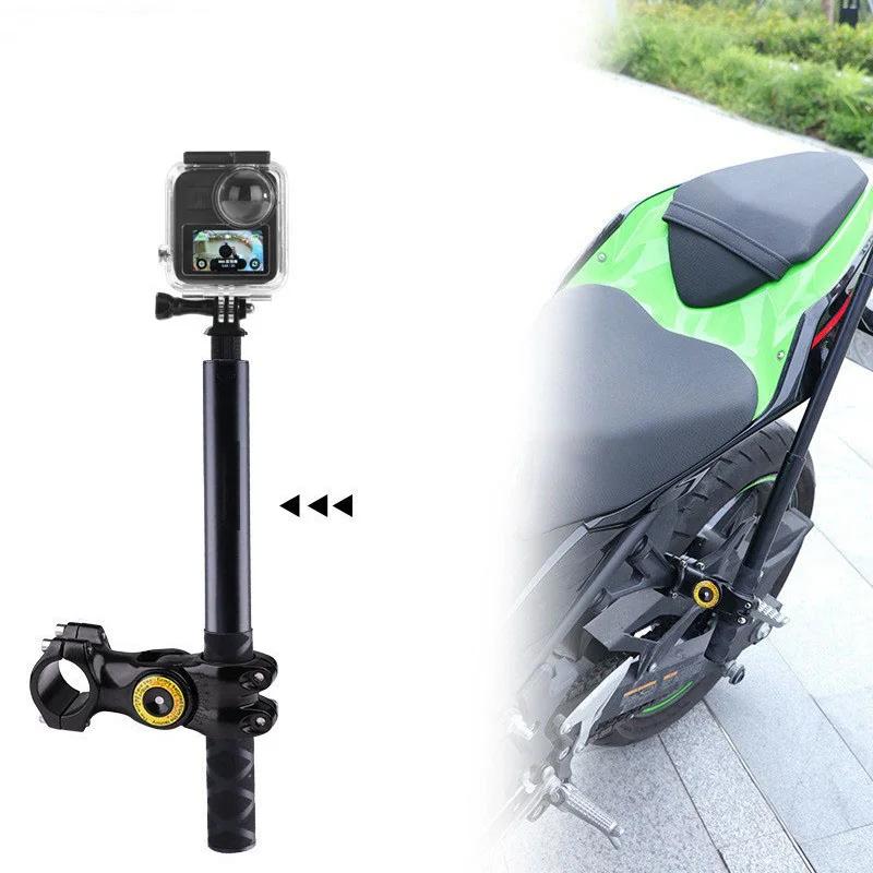 Držák na řídítka motocyklu/kola Neviditelná selfie tyč Monopod pro Insta360 X5 X4 GoPro Hero12 11 10 DJI kamery Příslušenství
