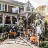 Spider Web Spider Web Outdoor Halloween 8 Light Modes Realistic LED Glow-Up Giant Size For Haunted House Window Door Yard