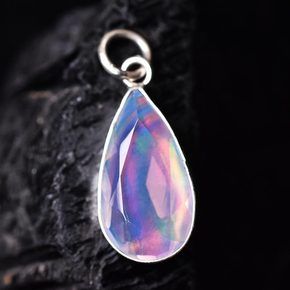 19.65 Ct Certified Natural Australian Opal 925 Sterling Silver Pendant Best Gift
