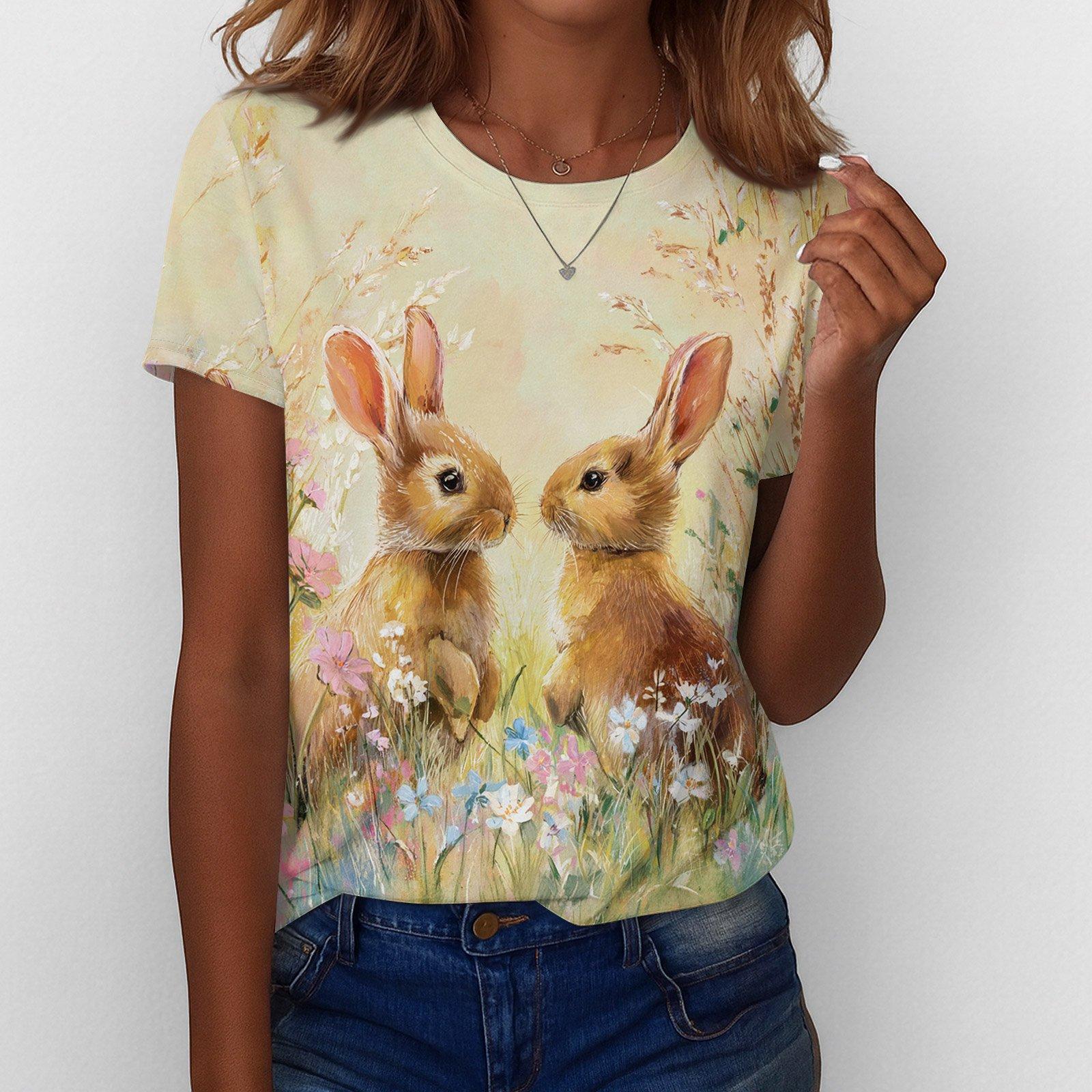 

Women s T Shirt Tee Print Short Sleeve Daily Weekend Fashion Basic Regular Top St. Patrick s Day XL жовтий