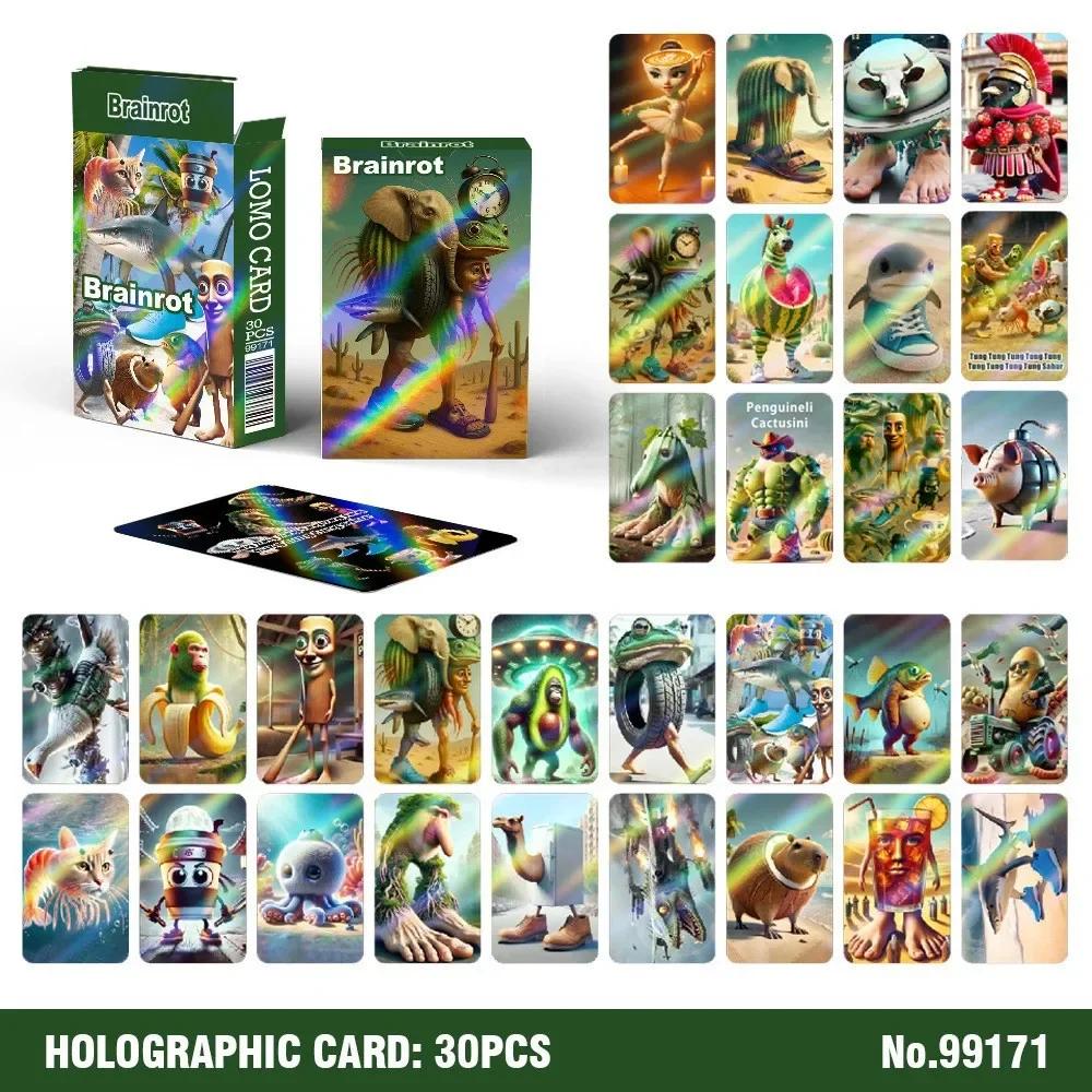 92/30Pcs Anime Italian Brainrot Game Card Tralalero Tralala Cards Collectible Cards Photo Classic Toys Kids Party Cosplay Gifts